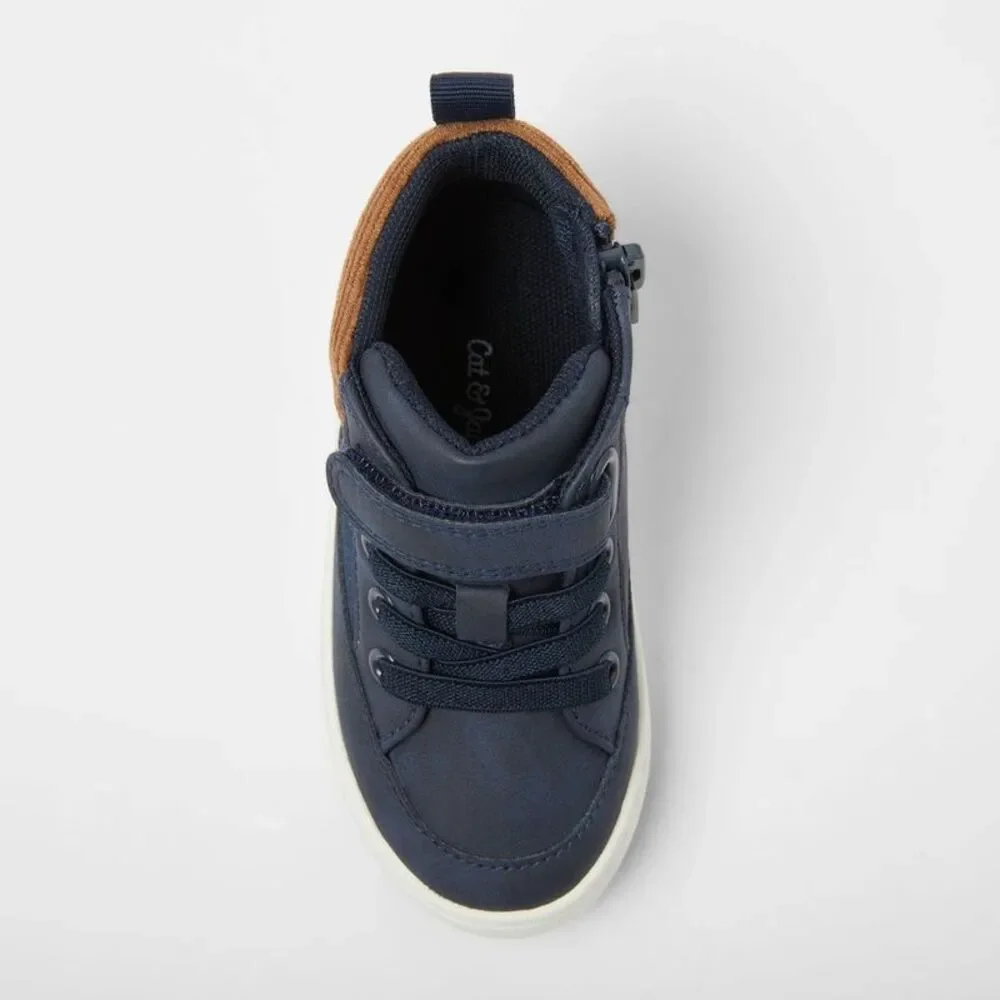 Toddler Aidan Sneaker Boots - Cat & Jack Navy Blue 6T